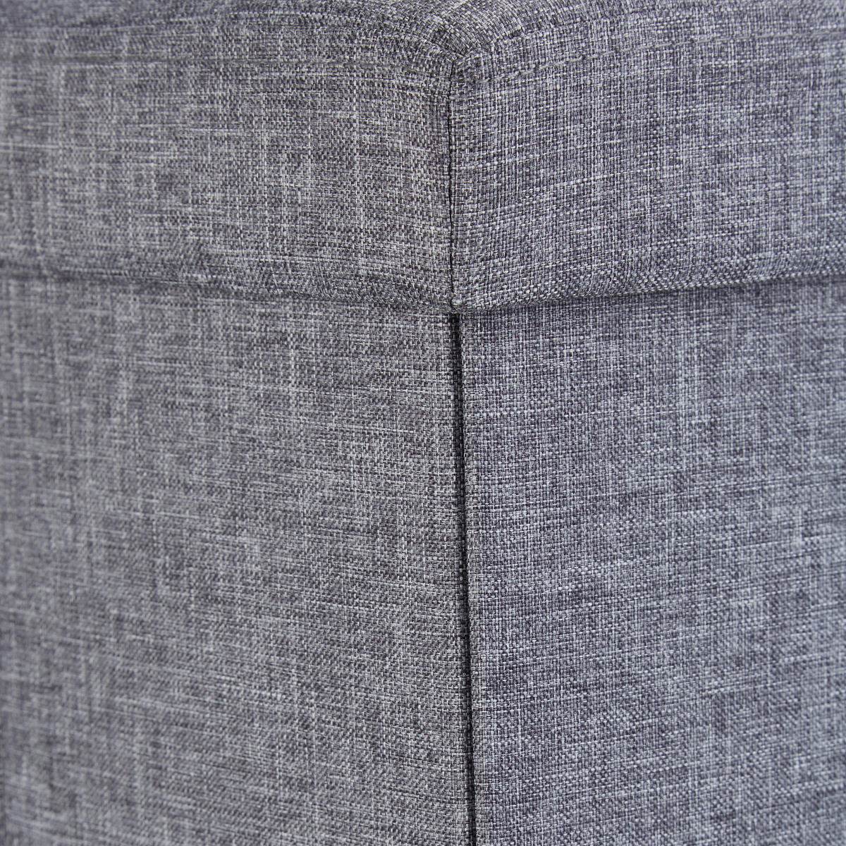 FALTBARER Sitzhocker - Anthrazit, Holzwerkstoff/Textil (38/38/38cm) - Relaxdays