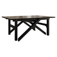 2-IN-1 COUCHTISCH UND ESSTISCH Xena Bis - Schwarz, Holzwerkstoff/Metall (70/100/45cm) - MIRJAN24