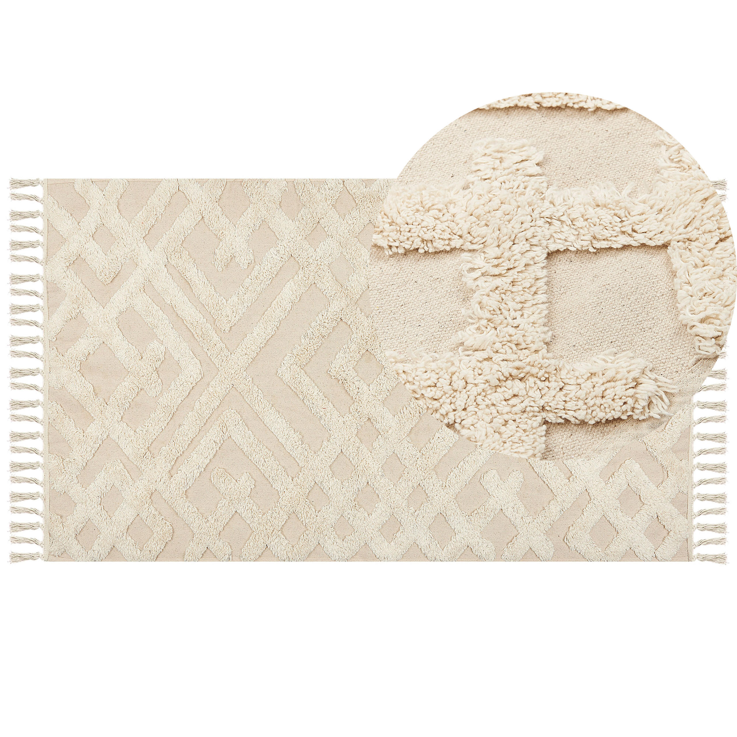 KURZFLOR-TEPPICH Ardahan 150/80 cm - Beige, Textil (80/150cm) - Beliani