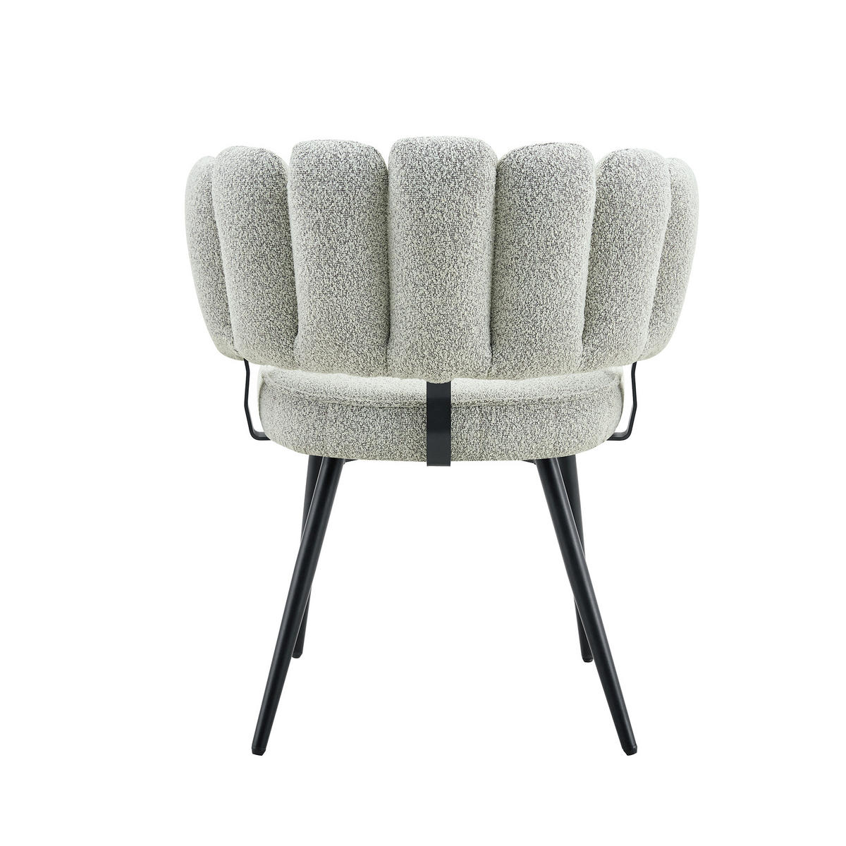 JÍDELNÍ ŽIDLE Sada 2 ks s květinovou opěrkou, světle šedá - světle šedá, textil (60/80/48cm) - Urban Meuble