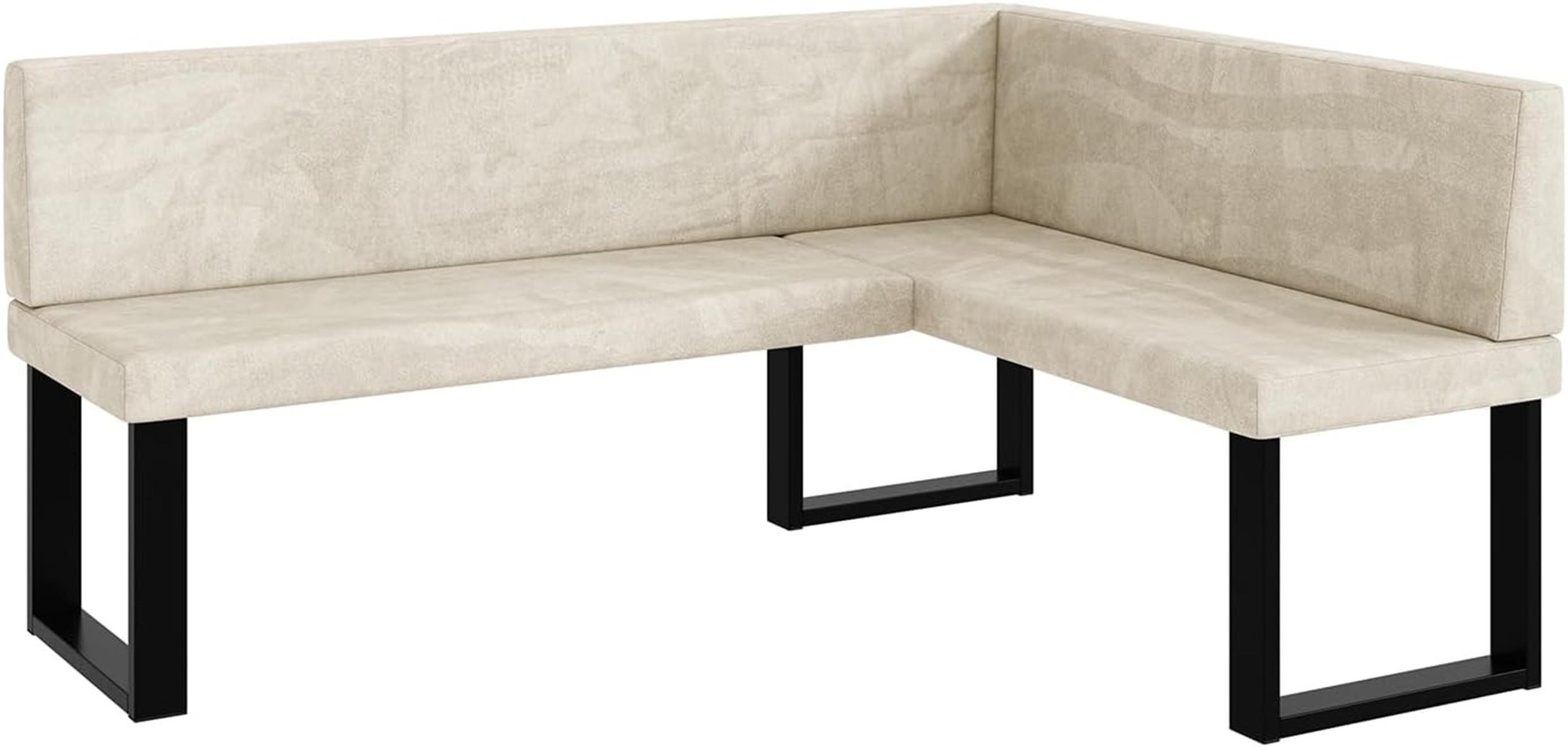 ECKBANK TONI_U - Creme, Textil (128/168cm) - Meblini