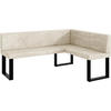 ECKBANK TONI_U - Creme, Textil (128/168cm) - Meblini