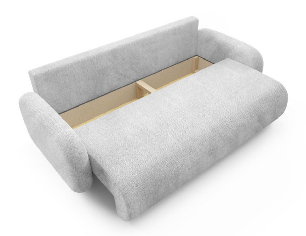 SOFA Cremona 81 LEON Mit Schlaffunktion - Hellgrau/Grau, Textil (220/90/92cm) - Sepro Meble