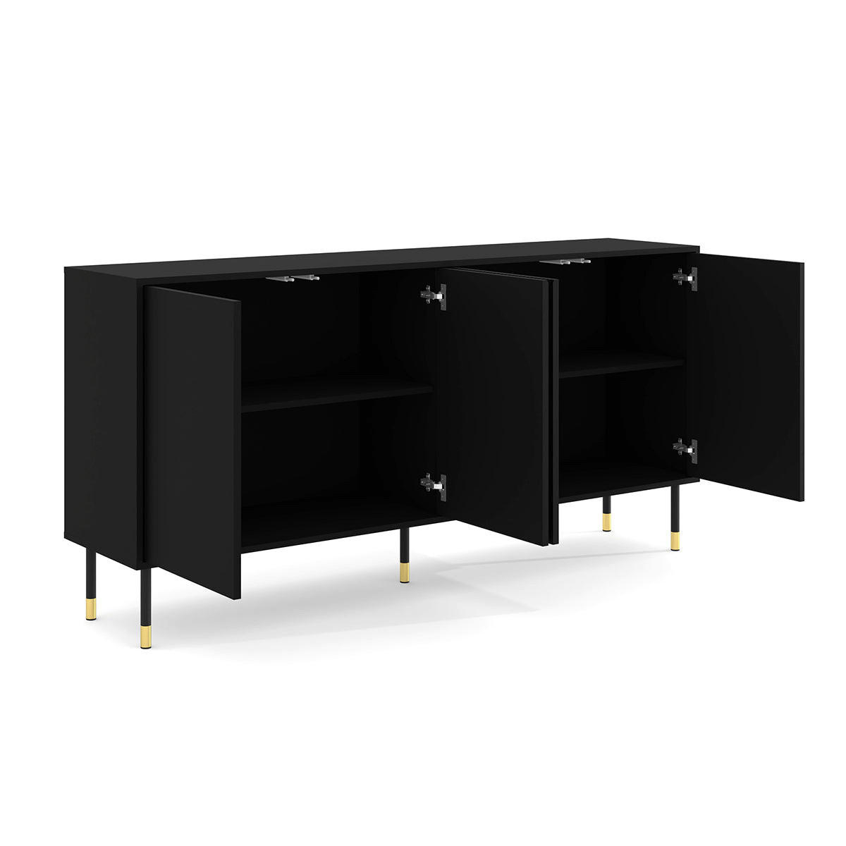KOMODA Aglaé Crni - crna, drvni materijal (180/88/40cm) - Petits-meubles