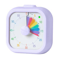 TIMER Lila 60 minuter - Lila, Plast (9/9/4.5cm) - Relaxdays