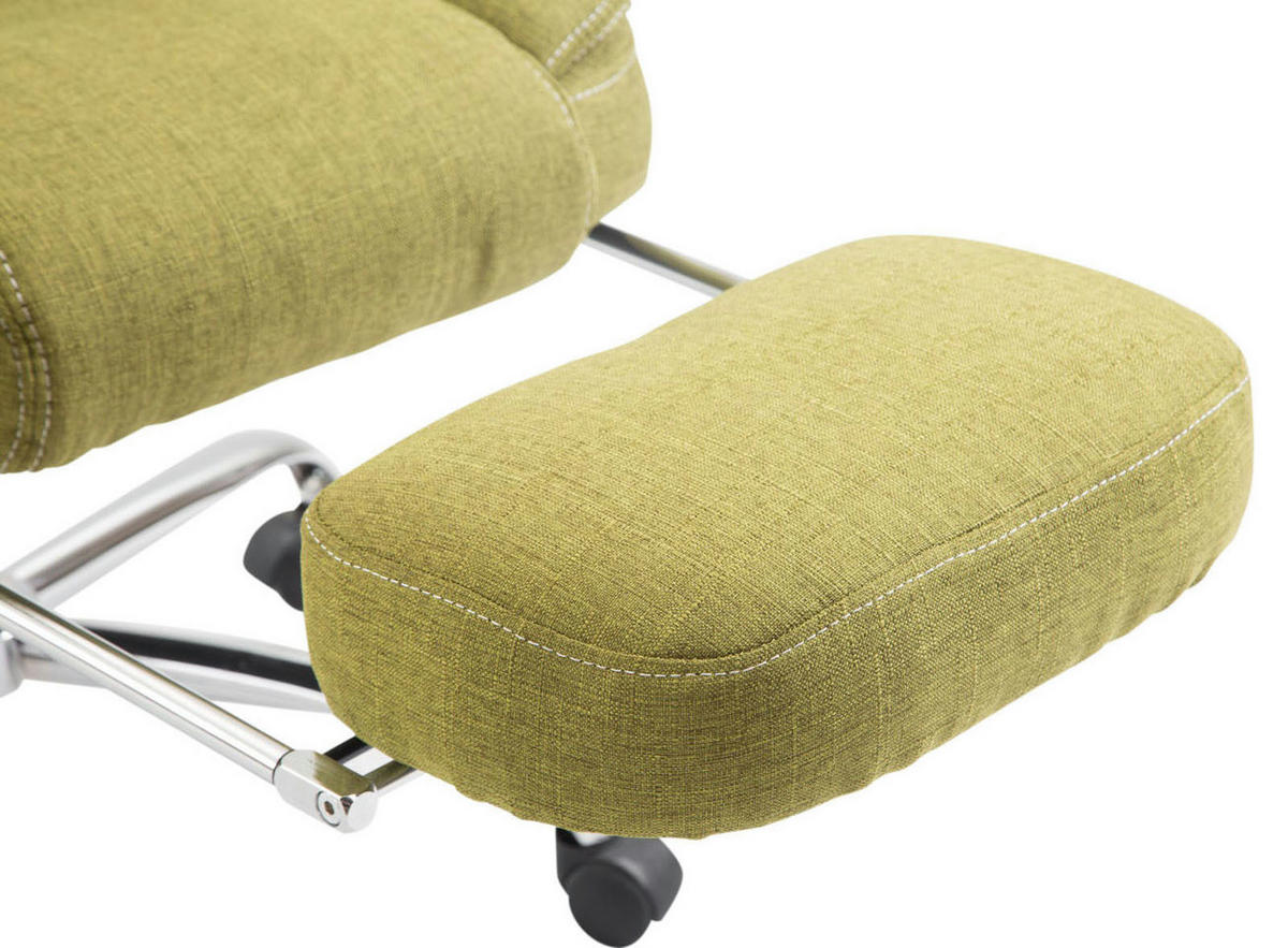 CHEFSESSEL Stoff Grün - Chromfarben/Grün, Textil/Metall (67/114/64cm) - CLP
