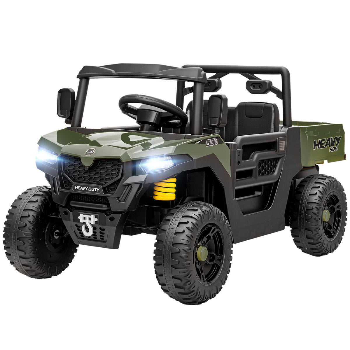 ELEKTROFAHRZEUG DE-06223 UTV-Design mit Kofferraum und 2 Motoren Grün - Grün, Kunststoff/Metall (105/60/60cm) - ComfortXL
