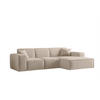 ECKSOFA Ottom Celes Premium Opera Velvet - Sandfarben, Holzwerkstoff/Textil (266/165cm) - Fun Möbel