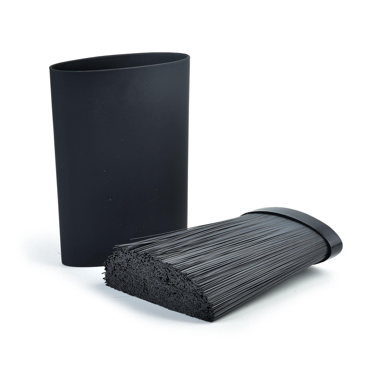MESSERBLOCK Basic Kitchen Schwarz 17/8/22.5 cm Kunstoff - Schwarz, Kunststoff (8/22.5/17cm) - Mondex