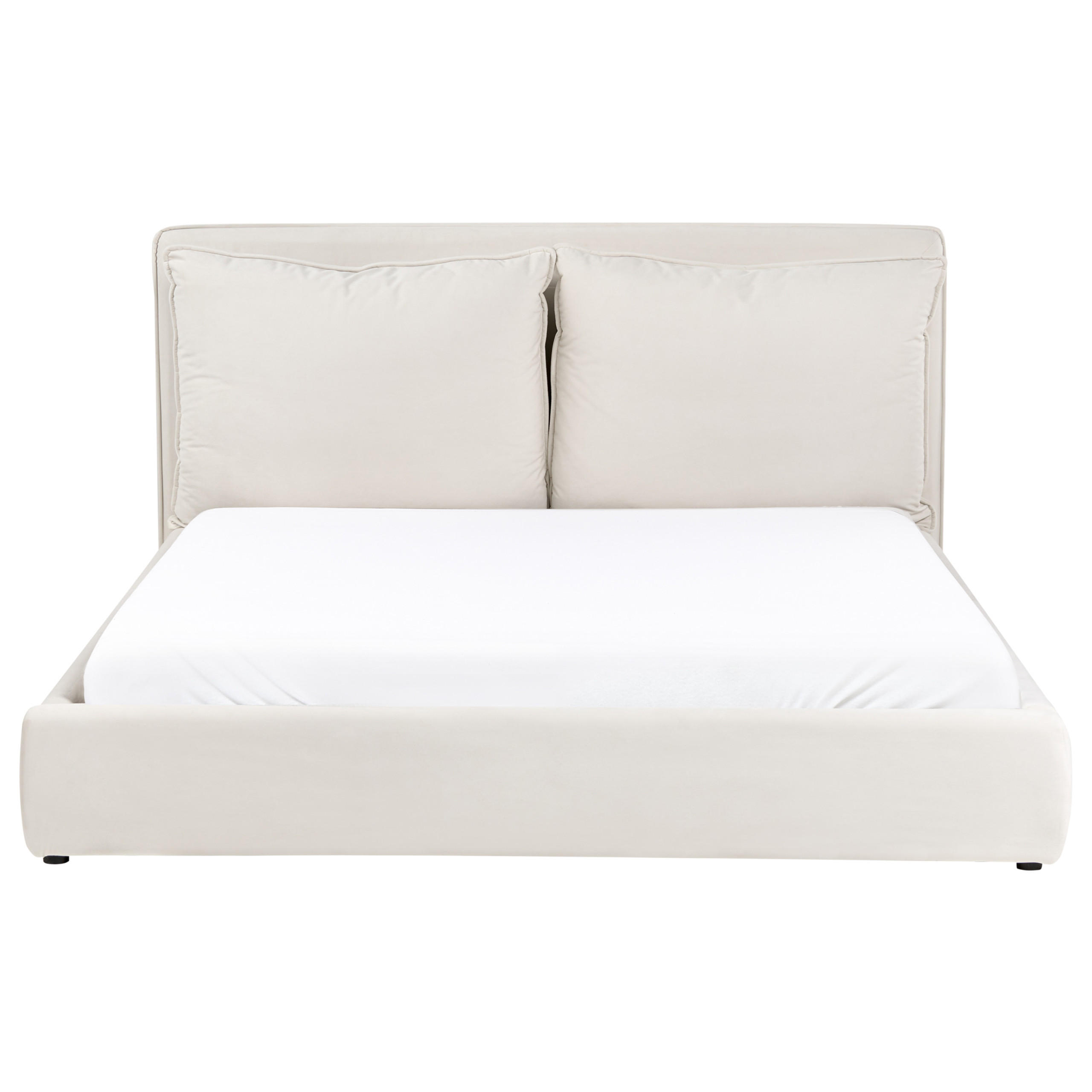 Beliani Wasserbett Beige, Schwarz 160x200 cm