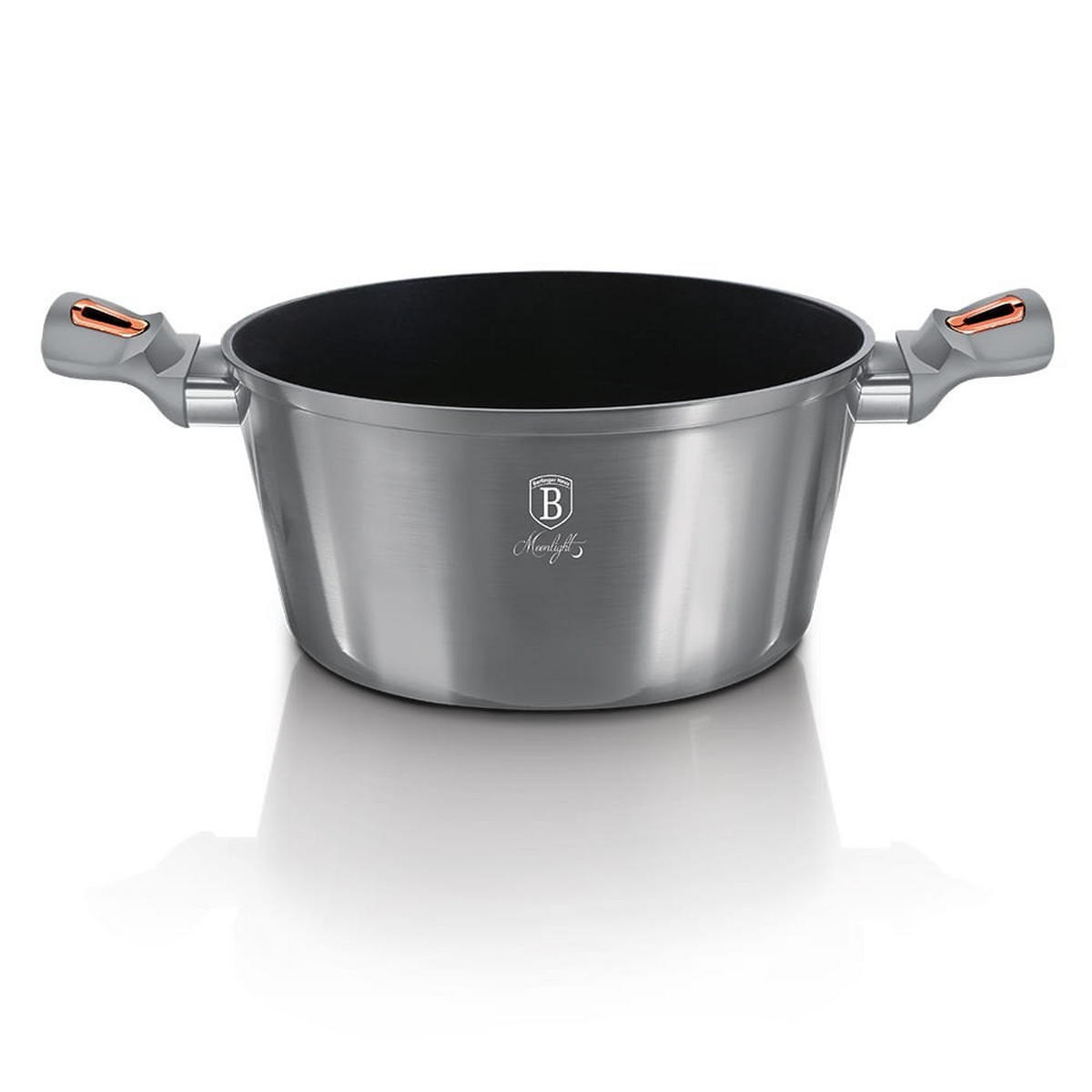 TOPF Grau 20/20/10.4 cm BH6011 - Grau, Metall (20cm) - Berlinger Haus