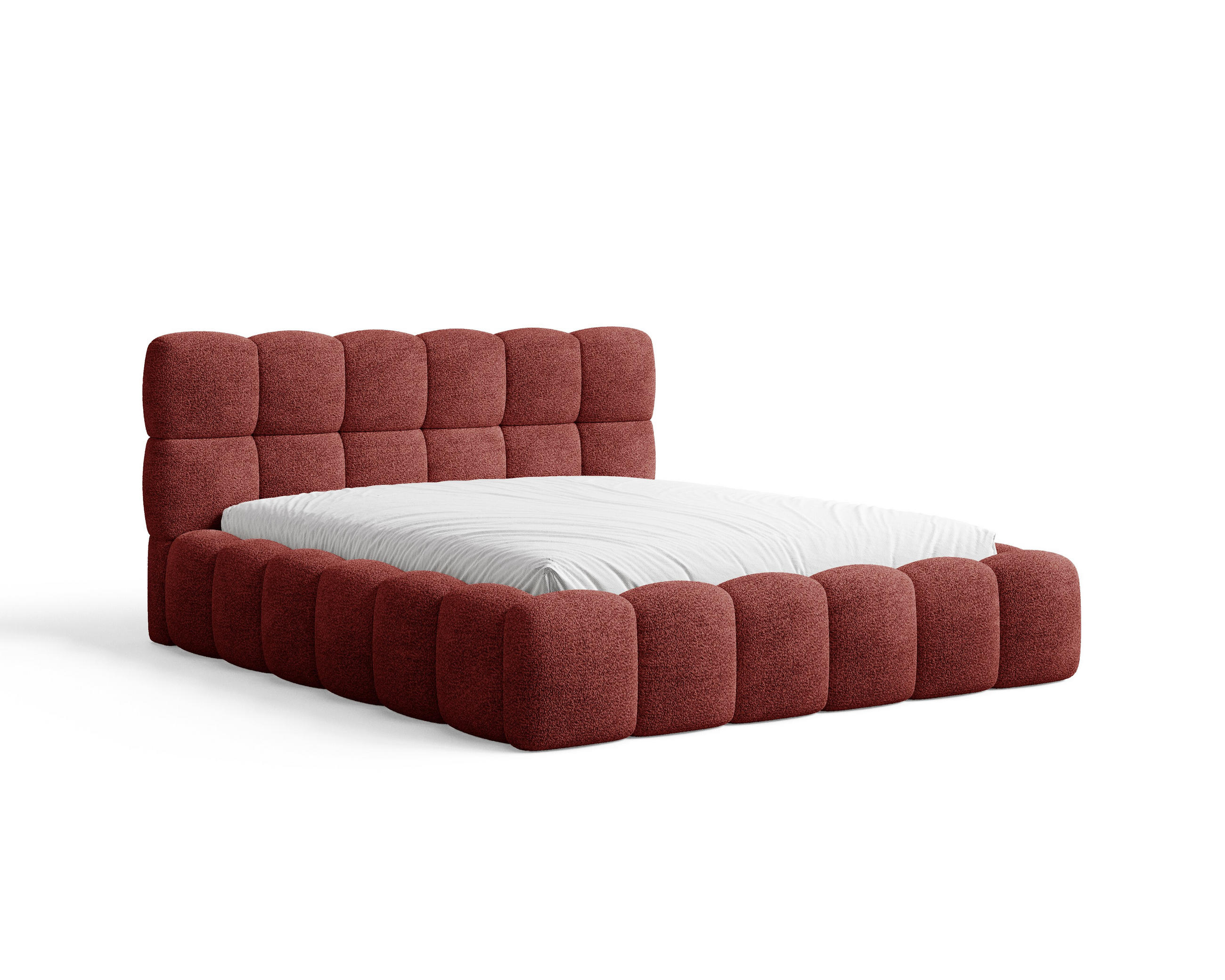 POLSTERBETT 19 - 140x200 cm – Arena – Bett mit Federmechanismus und Stauraum - Rot, Holz (140/200cm) - ROYAL24_MARKT