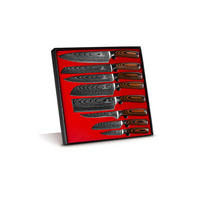 MESSER-SET 8-tlg. mit Edelstahlklingen und ergonomischen Pakkaholz-Griffen - Braun, Holz/Metall - Küchenkompane
