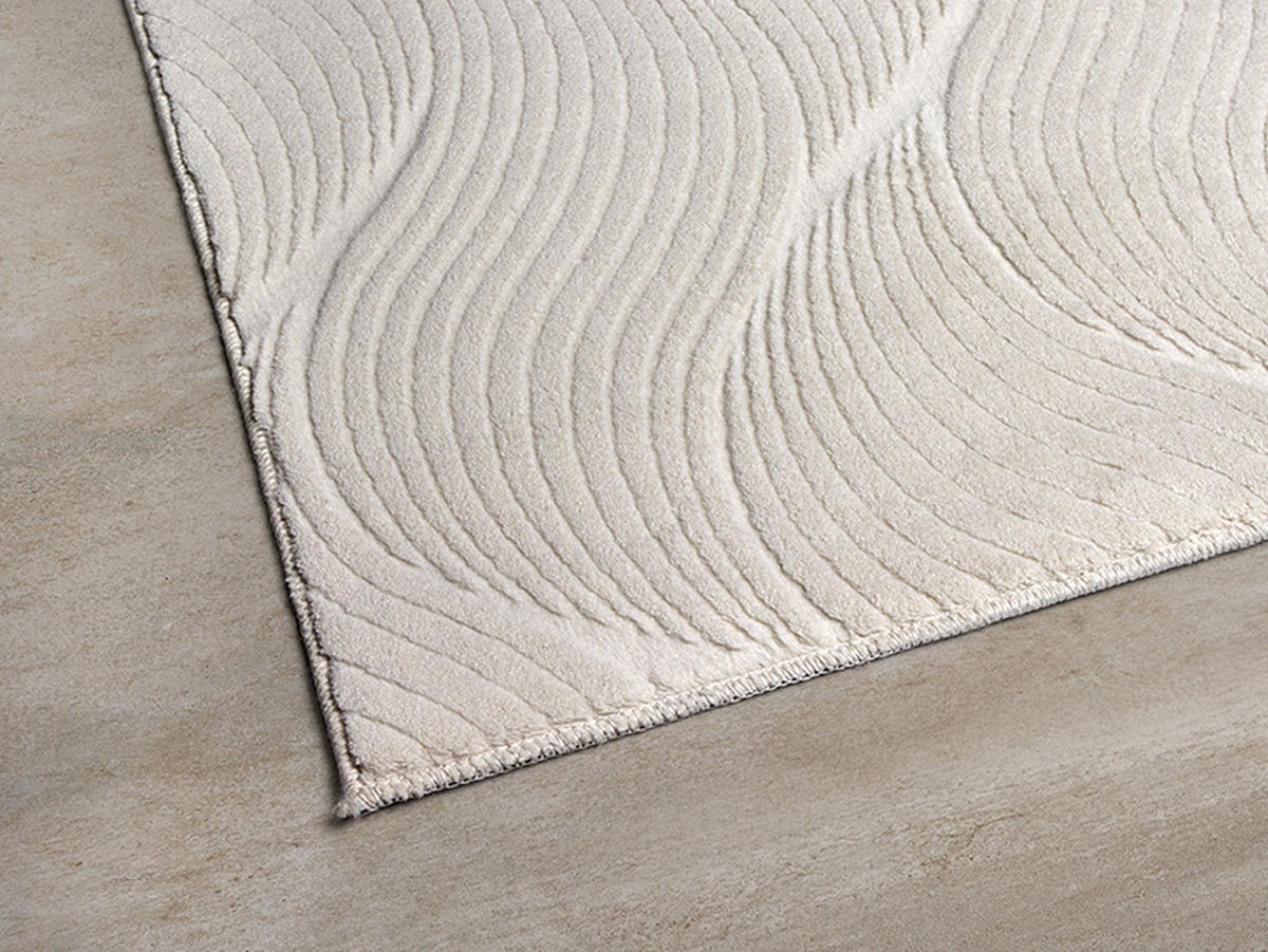 KURZFLORTEPPICH Antirutsch Geometrisch DALAR Polypropylen Creme 140 x 200 cm - Beige, Textil (140/200cm) - KADIMA DESIGN