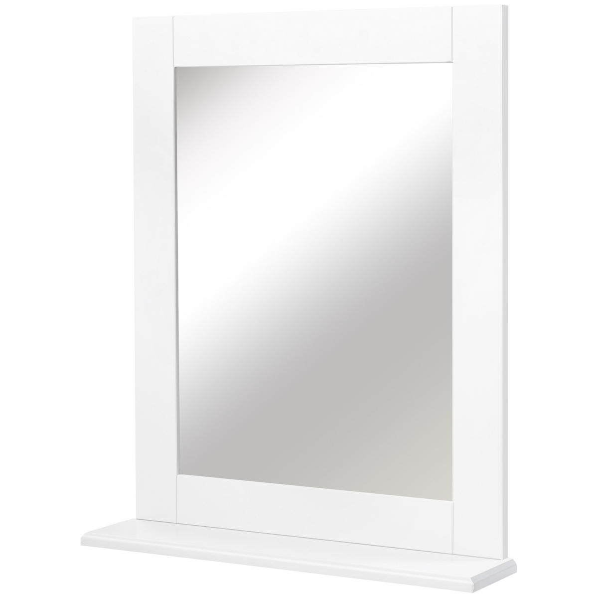 SPIEGELSCHRANK , mit Ablagefläche, 50 x 11,5 x 60 cm ,weiß - Weiß, Glas (50/60/11.5cm) - Vallsero