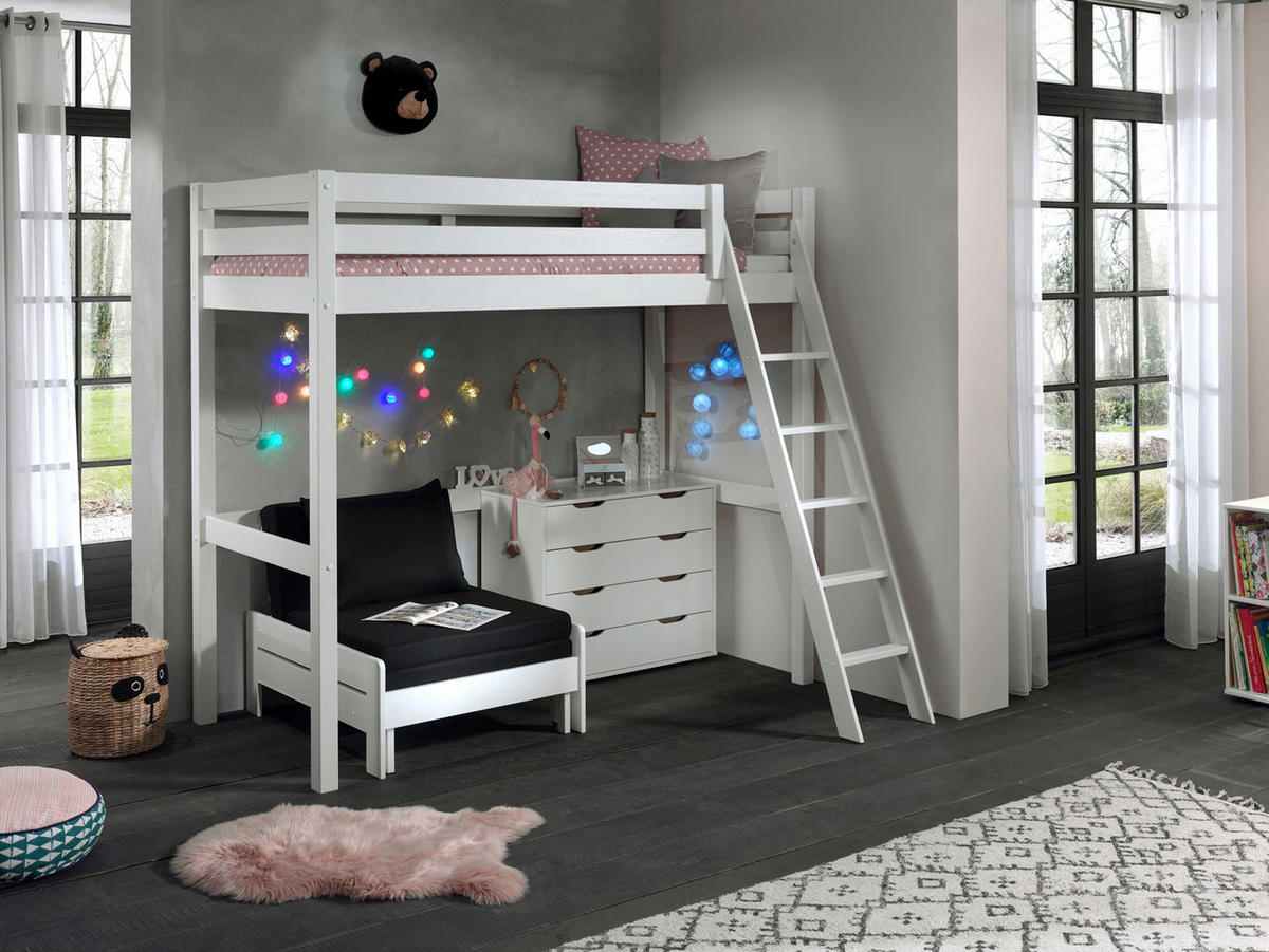 HOCHBETT Karolina 209x190x165 aus Massivholz+MDF in Weiß - Weiß, Holz (90/200cm) - 58aufmkessel