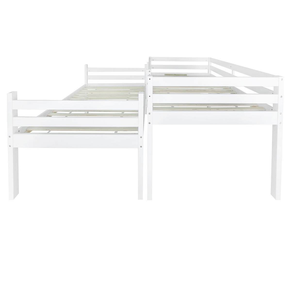 ETAGENBETT für Kinder Weiß - Weiß, Holz (90/200cm) - ComfortXL