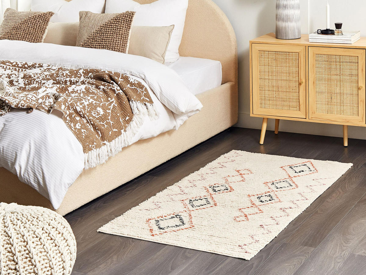 KURZFLOR-TEPPICH Guwahati 150/80 cm - Beige, Textil (80/150cm) - Beliani