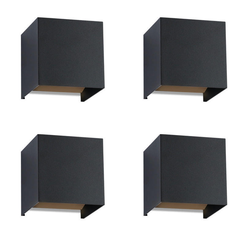 LED-WANDLEUCHTE Yangco 10/10/10cm(2er-set) - Schwarz, Metall (10/10/10cm) - Nettlife
