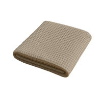 STRANDTUCH & Saunatuch Island. Waffel-Baumwolle. Beige - Beige, Textil (100/180cm) - SOWL
