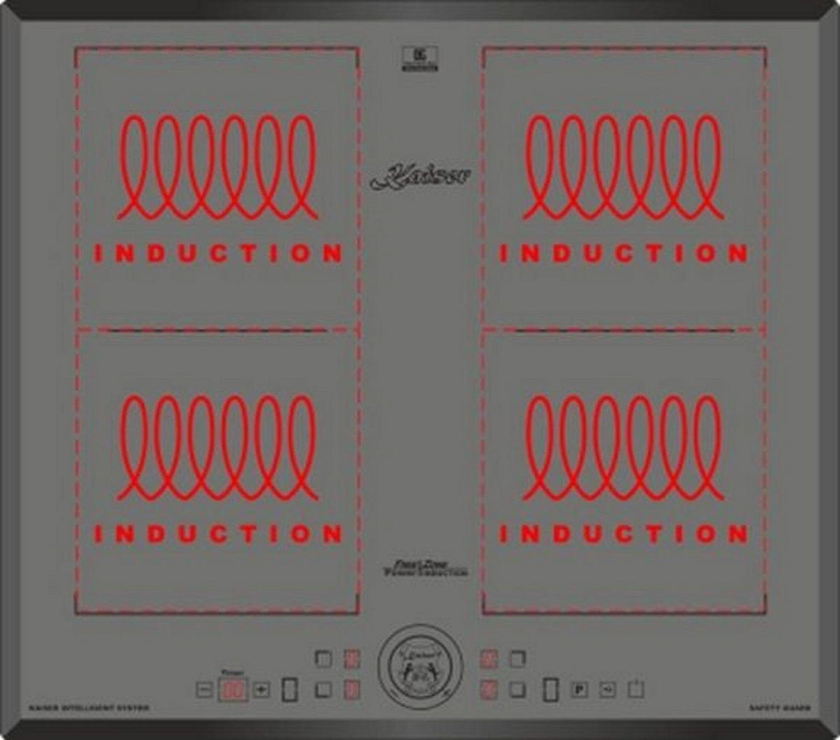 BACKOFEN-SET Elektro Einbau Backofen 60 cm EH 6355 Em Sil+KCT 6730 FIG Induktion Kochfeld 60 cm - Schwarz, Metall (59.4/59.4/56.6cm) - Kaiser Küchengeräte