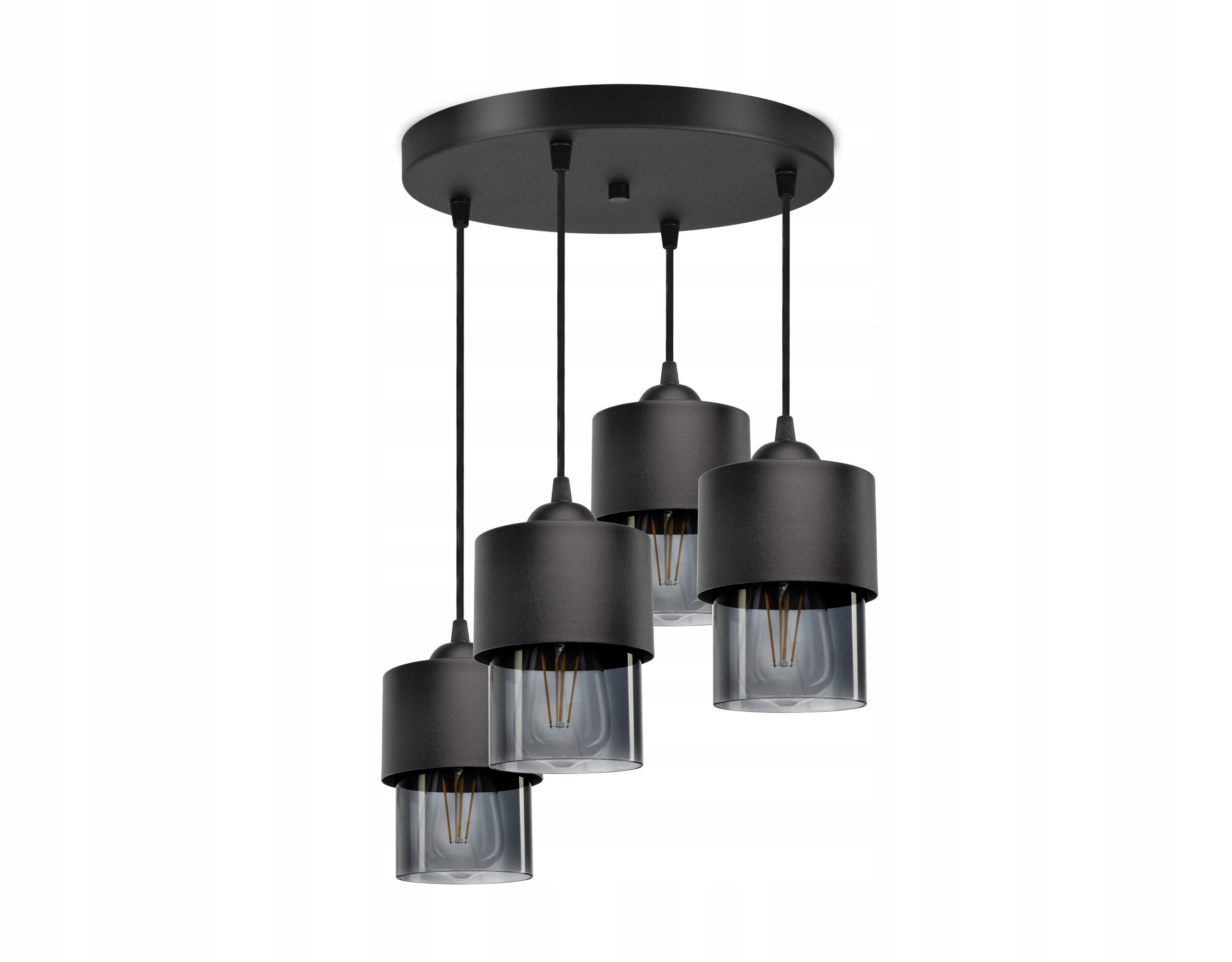 PENDELLEUCHTE Hege - Transparent/Anthrazit, Glas/Metall (35/35/70cm) - kiki design