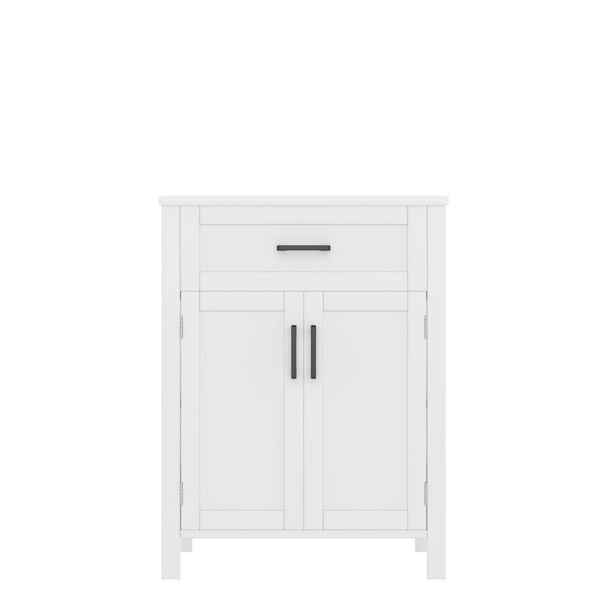 BADEZIMMERSCHRANK mit Waschbecken 60 x 46 x 84,8 cm Weiß - Weiß, Holzwerkstoff (46/84/60cm) - Beauniv