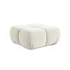 POUF Samt Stoff Beige - Beige/Creme, Kunststoff/Textil (95/41/95cm) - LaMiaSofa