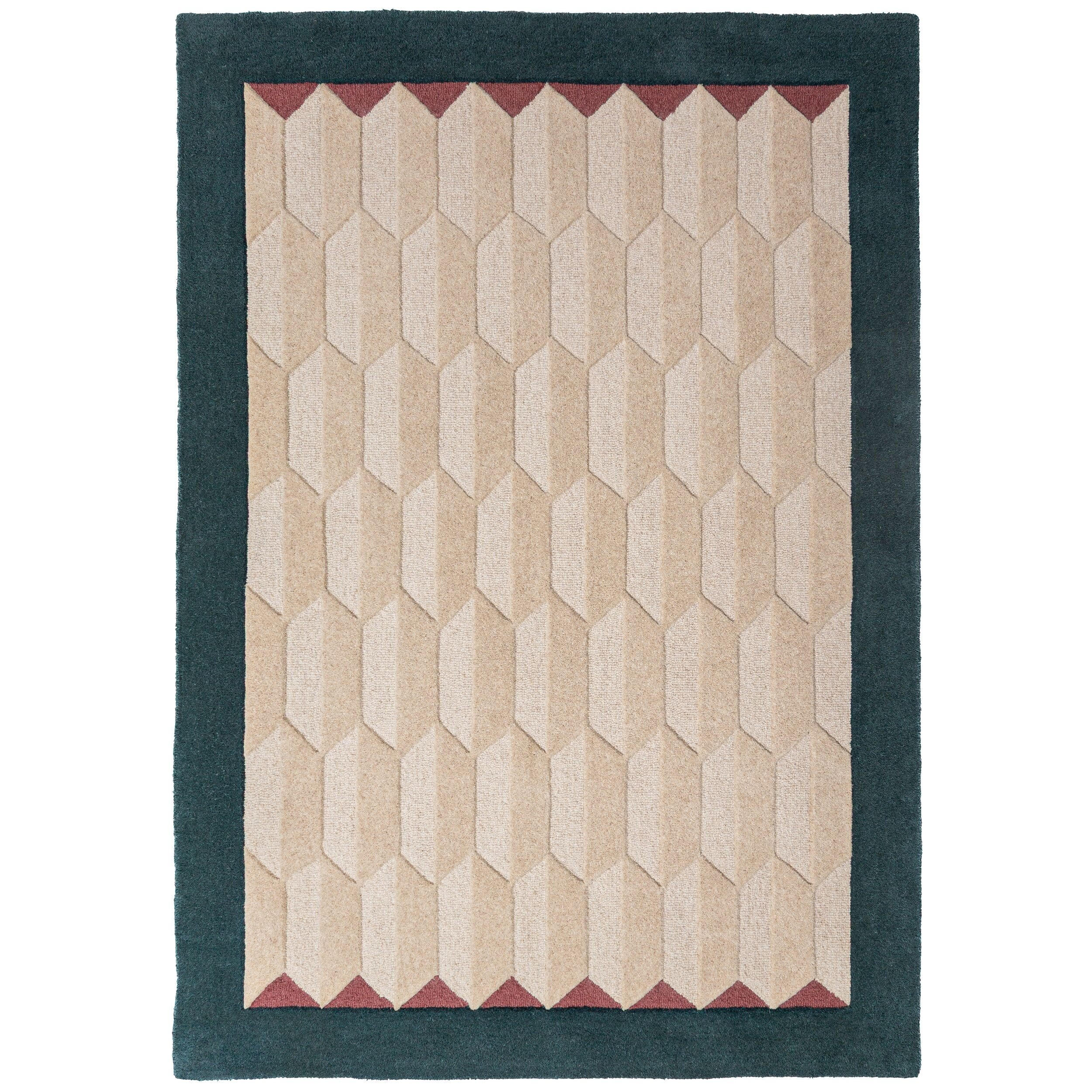 Kadima Design Wollteppich Türkis 120x170 cm
