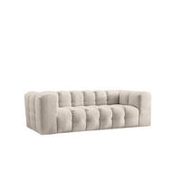 SOFA 3-Sitzer, Komfort, BALOO, Stoff Schenille, Ecru - Ecru, Holz (222/75/106cm) - Kaiser Möbel