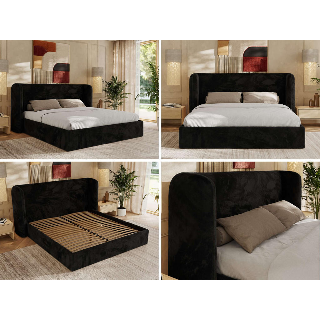 Thumbnail - MKS Polsterbett, Schwarz, Textil, H3 + H4, 7-Zonen, Rechteckig, 180x200 cm, Oeko-Tex®, Schlafzimmer, Betten, Polsterbett...