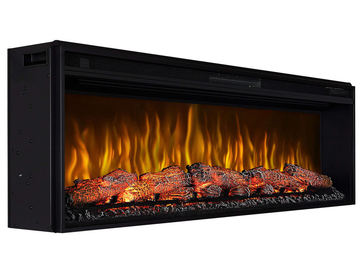 EINBAU-ELEKTROKAMINEINSATZ AF50 Multicolor – Breite 100 cm, 3D-Flammeneffekt, mehrfarbige Flammen, Heizfunktion - Schwarz, Glas/Metall (129.5/42.5/22.5cm) - ArtiFlame