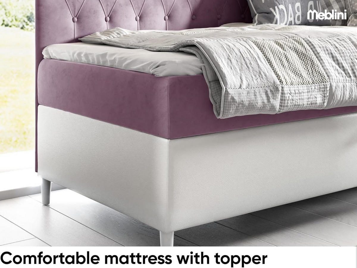 KINDERBETT FLIPPO 3 - Lila/Weiß, Holzwerkstoff (96/208cm) - Meblini