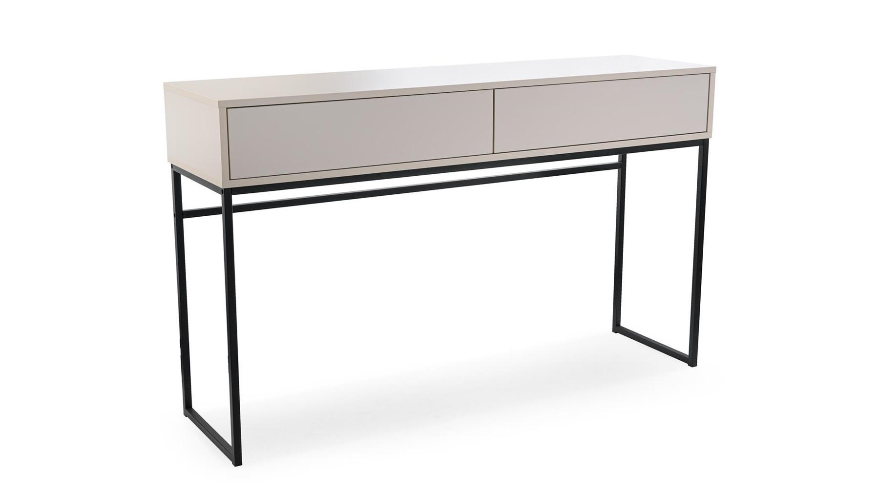 SCHMINKTISCH Genua, Sandbeige, PUSH TO OPEN-System - Beige, Holzwerkstoff (37/137/83cm) - Bettso