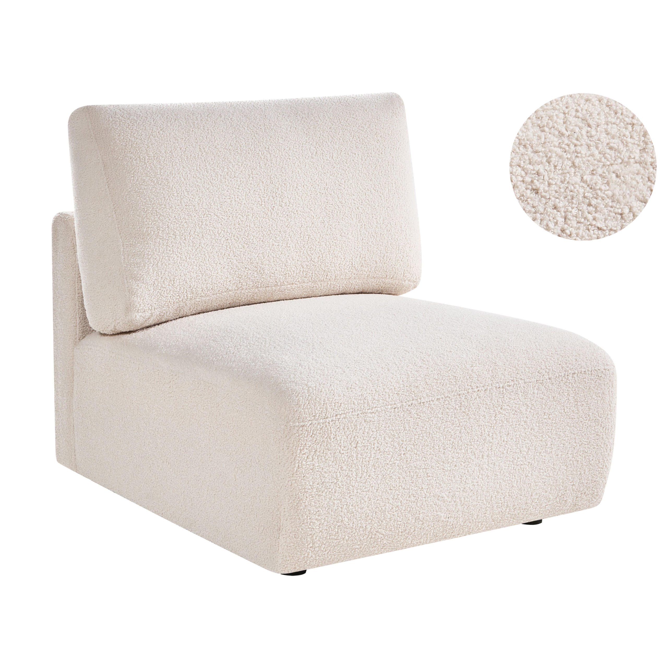 Beliani Sesselmodul Creme 80x84x95 cm