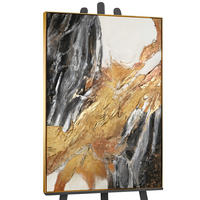 GEMÄLDE Goldene Symphonie Schattenfugenrahmen Gold 180x120 cm - Goldfarben, Holz (180/120cm) - YS-art gallery