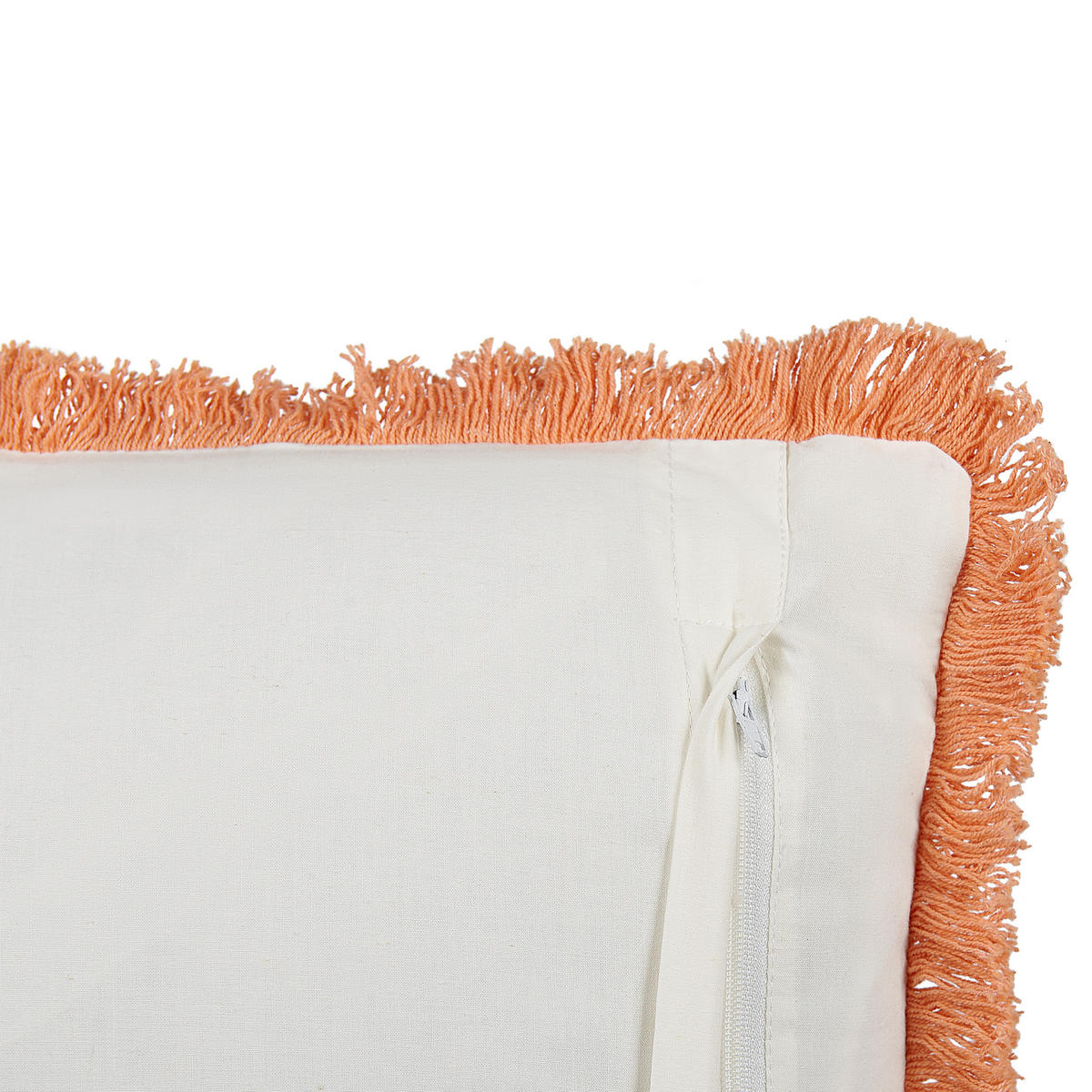 DEKOKISSEN Weiß 45/45 cm Sativus - Weiß, Naturmaterialen/Textil (45/45cm) - Beliani