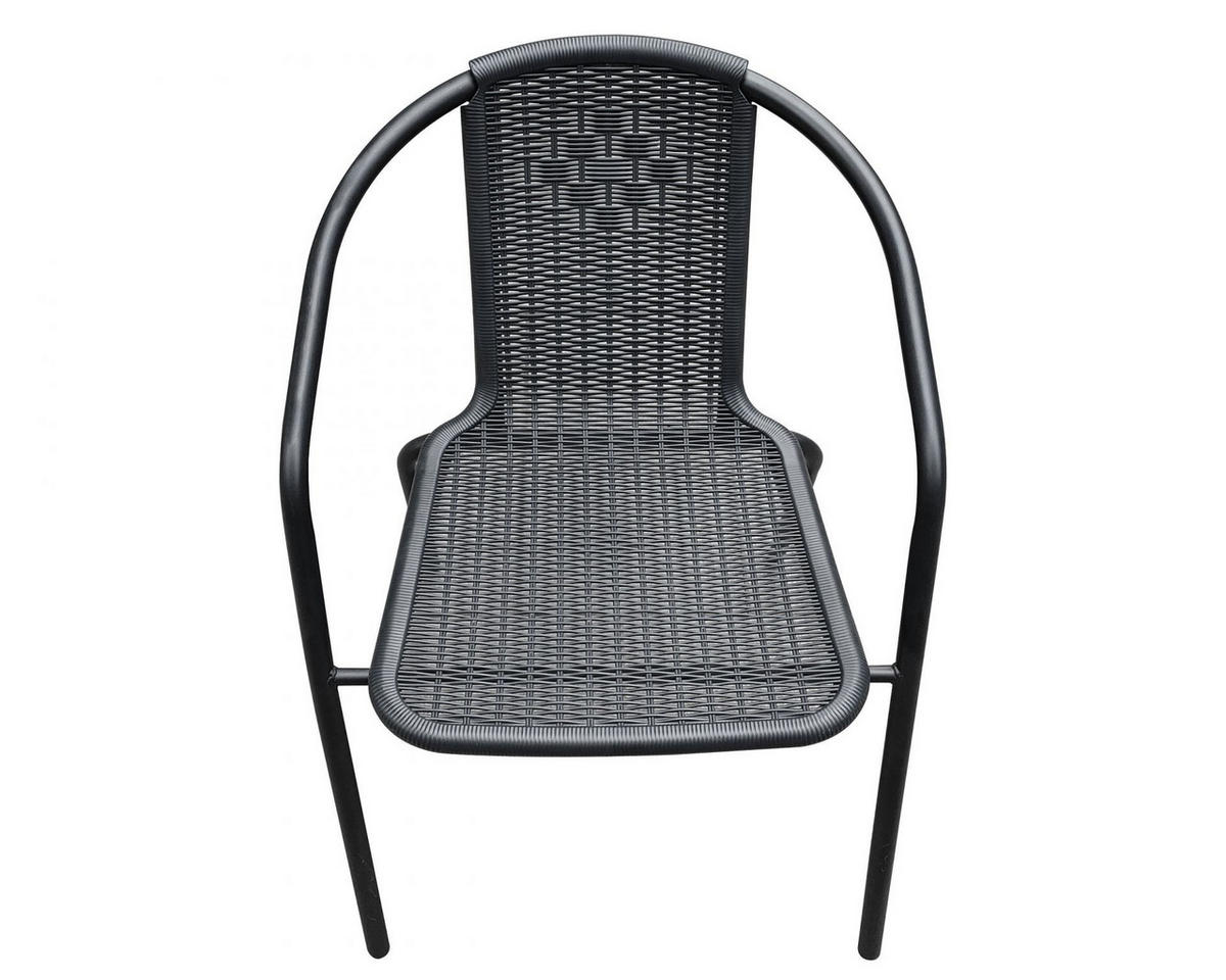 STAPELSTUHL Ibiza 52x54x72 cm, Metall, Schwarz - Schwarz, Metall (52/72/54cm) - dasmöbelwerk