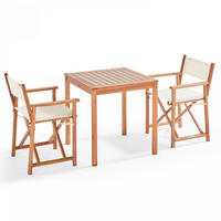 GARTENSET, klappbar, Weiß - Weiß, Holz - Oviala