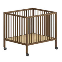 GITTERBETT auf Rollen Keira 3-fach höhenverstellbar Buche massiv nuss - Nussbaumfarben, Holz (75/95cm) - 58aufmkessel