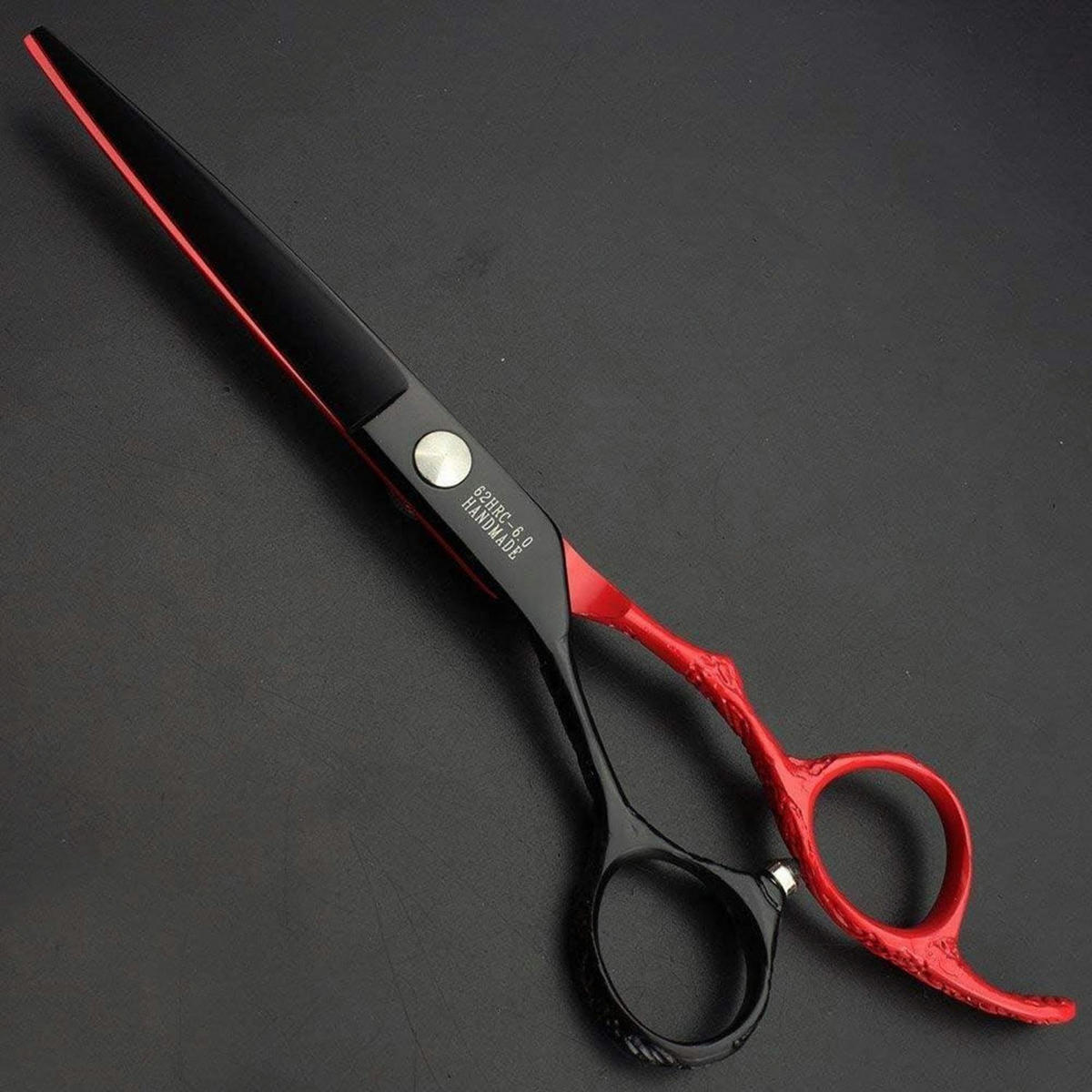 FRISEURSCHEREN Set 6 Zoll Linkshänder 2-teiliges Set - Rot, Metall (15.2/1.5/15.2cm)