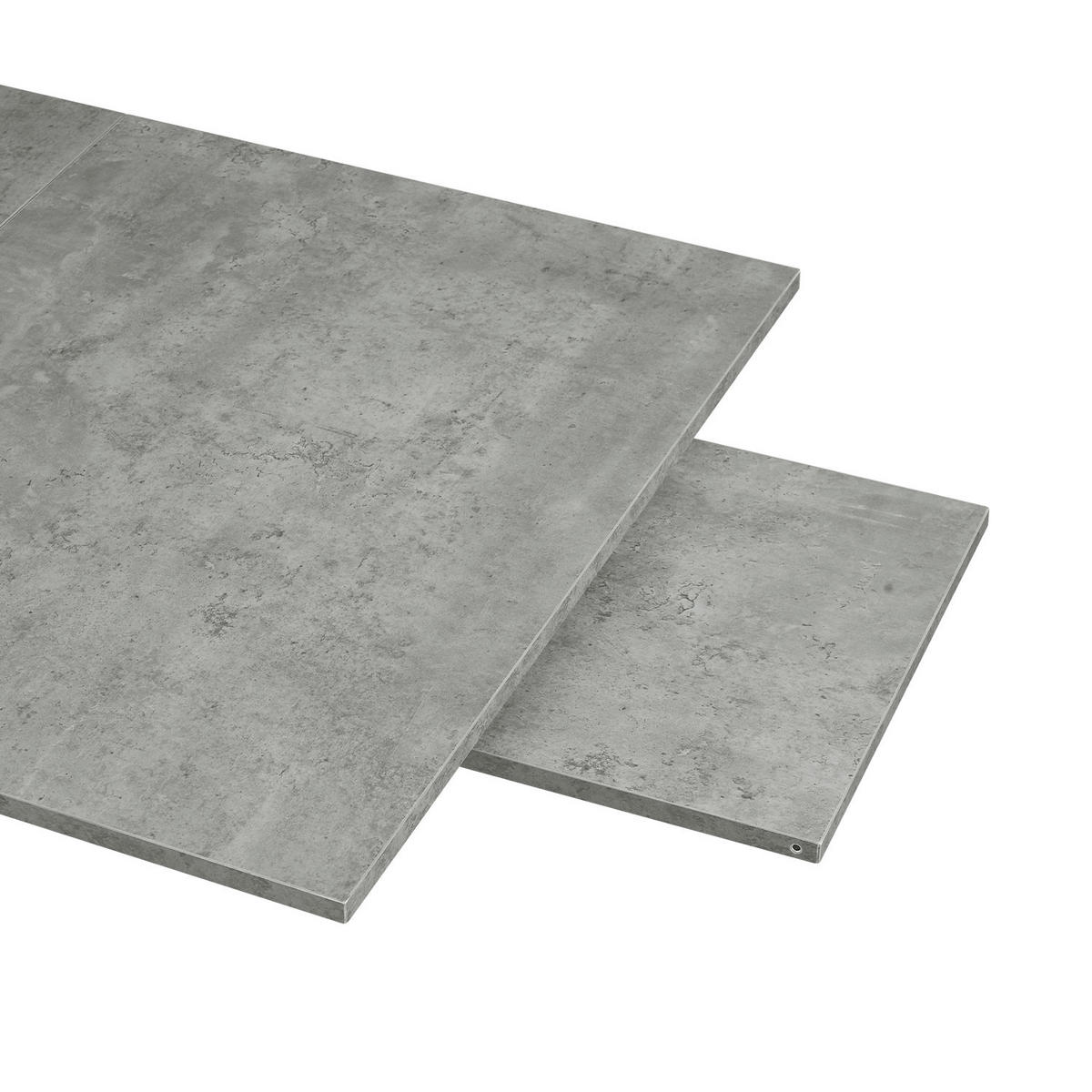 ESSTISCH OSKAR 120-160/80/76 cm Beton - Anthrazit, Holz (80/120/76cm) - B&D Home