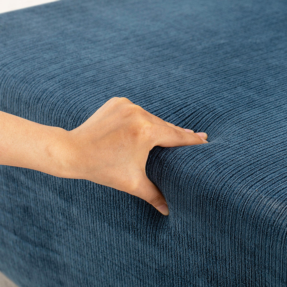 SESSEL mit Hocker und Metallgestell FST99-B - Ahornfarben, Fell (59.5/78/67cm) - SoBuy