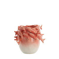 VASE Fisch Rot Ø29/27 cm - Rot, Keramik (27cm) - Light & Living