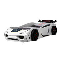 AUTOBETT VENTO SPORT in Weiß Kinderbett mit Lederpolster und Lattenrost - Weiß, Holzwerkstoff (90/200cm) - Coemo