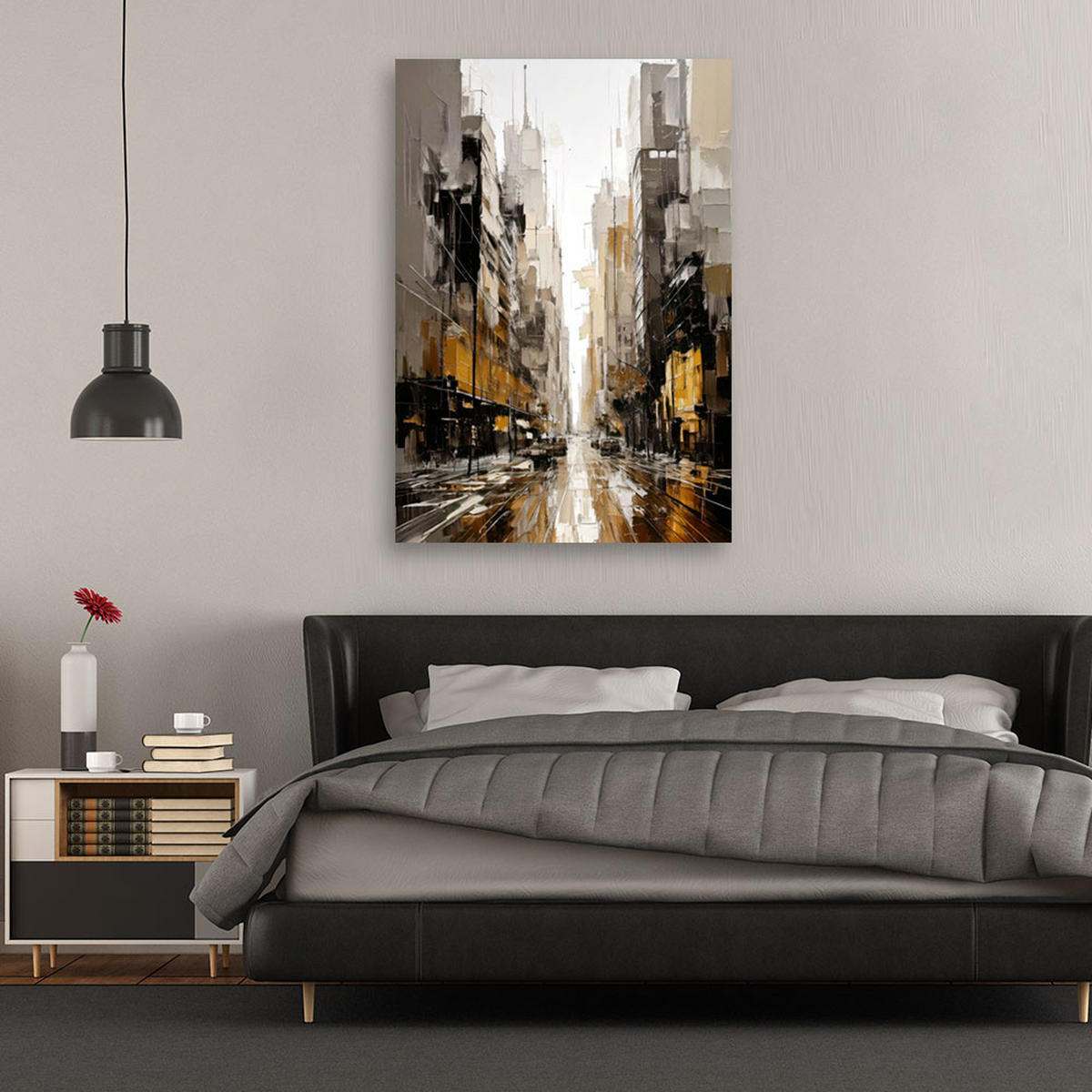 LEINWANDBILD Abstraktion 80x120cm - Beige, Textil (80/120cm) - Feeby