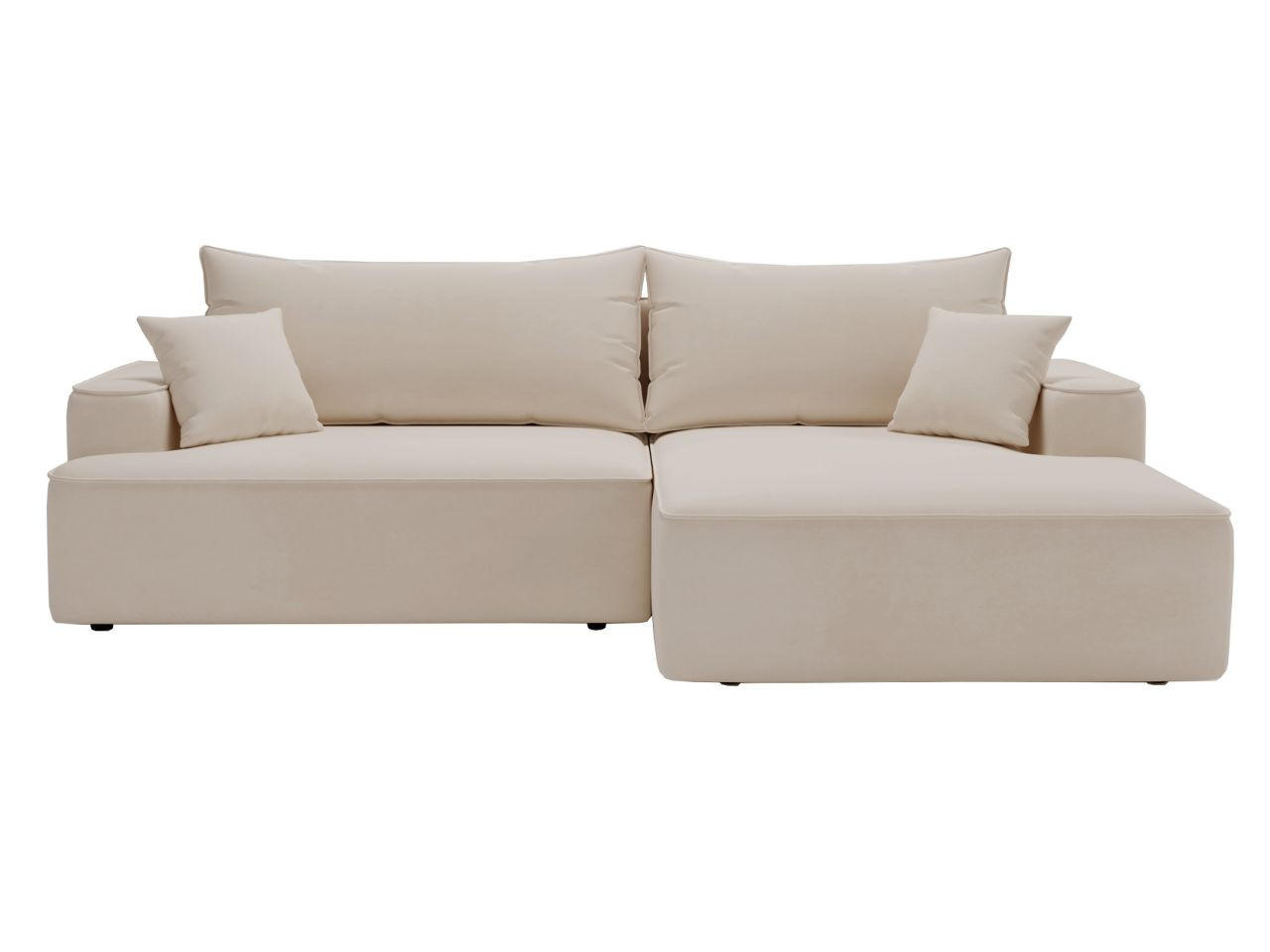 ECKSOFA California Beige Rechts - Beige, Holz/Textil (270/165cm) - Graingold