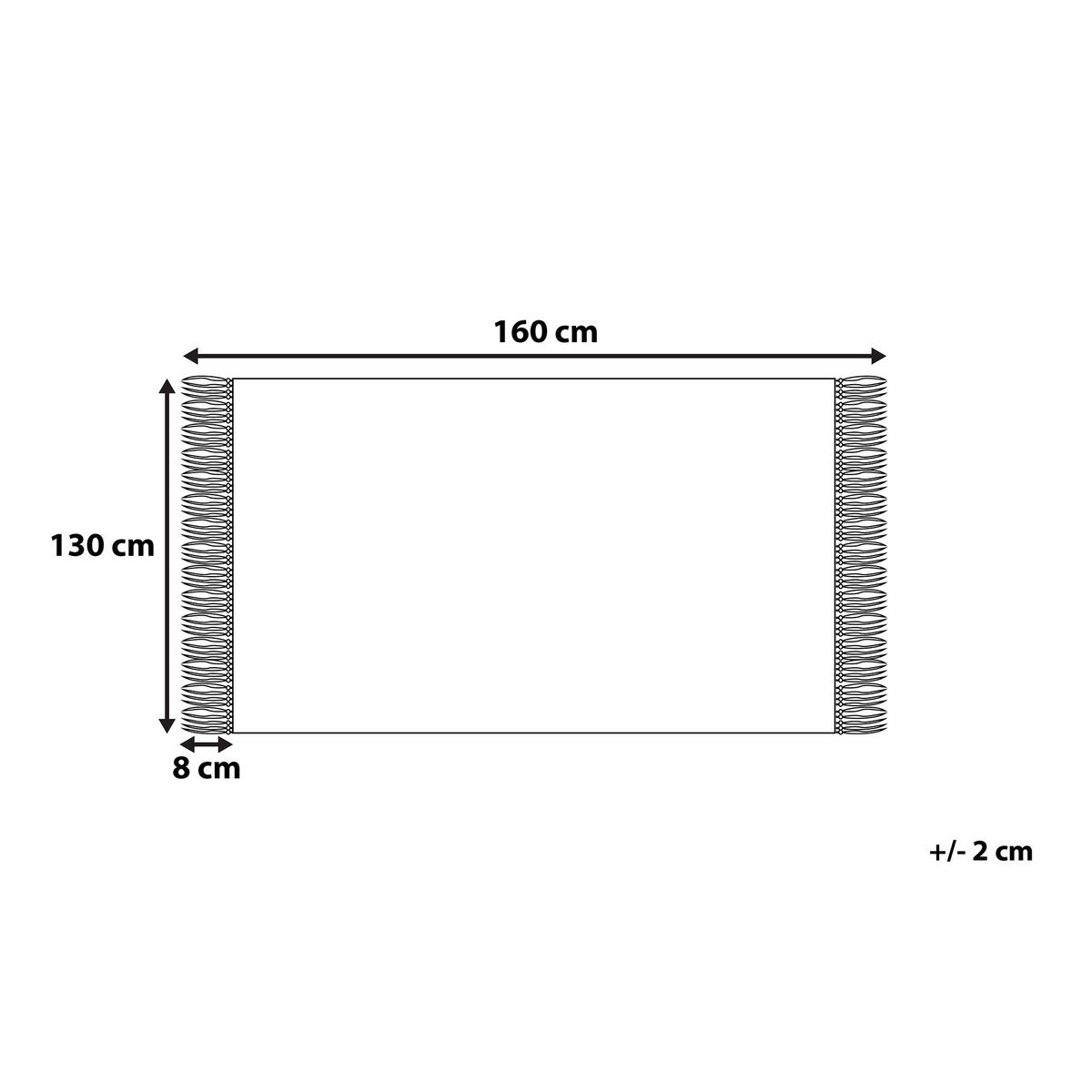 PŘIKRÝVKA Bavlna 130/160 cm Modrá Tilmi - bílá/modrá, textil (130/130cm) - Beliani