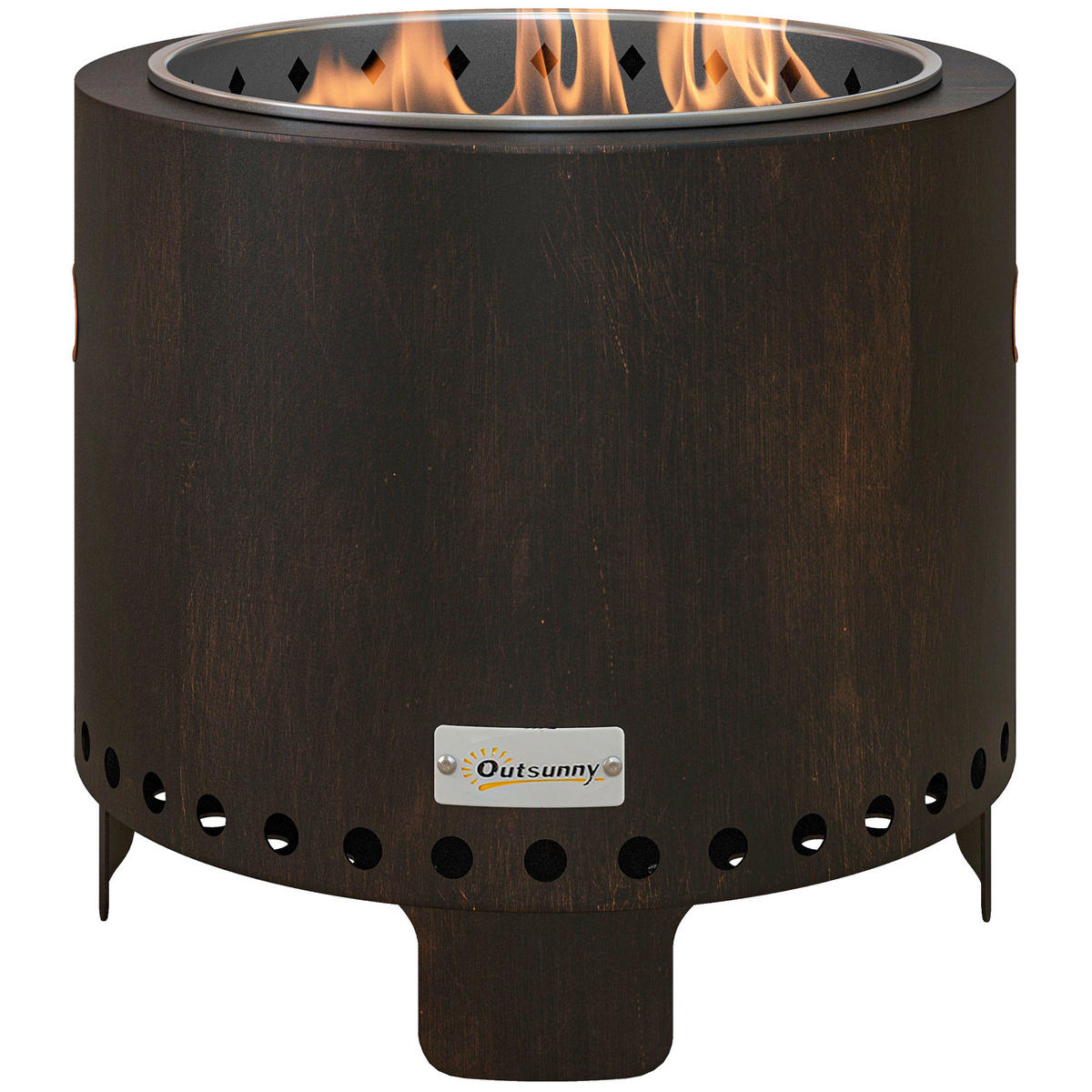 FEUERSCHALE DE-10565 wetterbeständig, rauchfrei Schwarz/Bronze - Schwarz, Metall (45/42/45cm) - ComfortXL