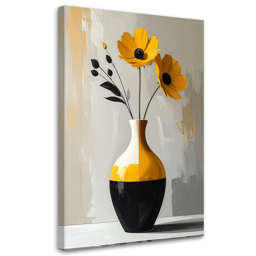 Feeby Leinwandbilder, Gelb 80x120 cm